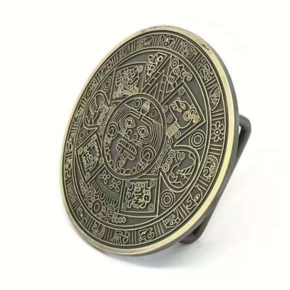 New Aztec calendar belt buckle approximately 3.5". Message me with your choice - Picture 8 of 10